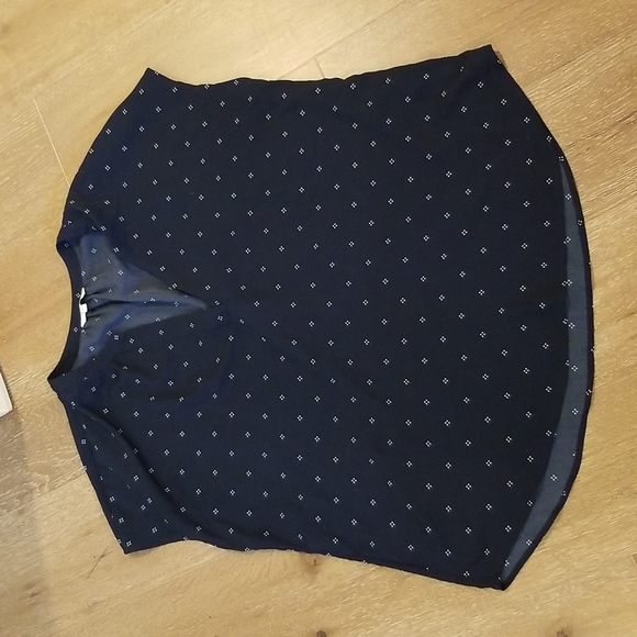 Alfred Sung Navy Sleeveless Blouse - Picture 1 of 3